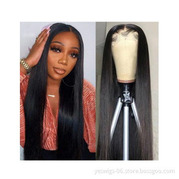 Cheap Raw Brazilian Virgin Natural Straight Cuticle Aligned Human Hair Full Hd Lace Frontal Closure  Hair Wigs For Black Women